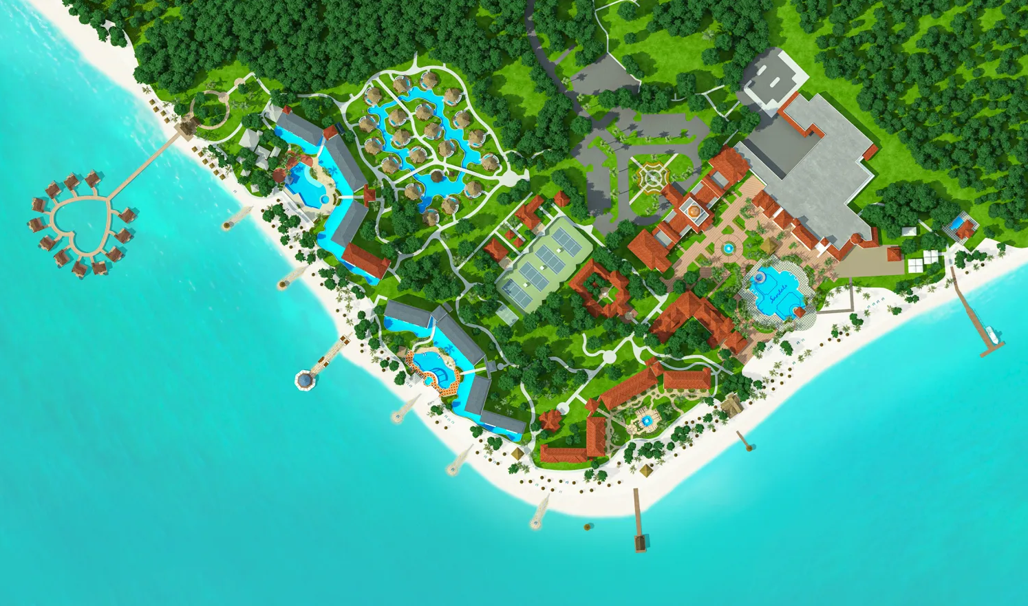 Sandals South Coast Map